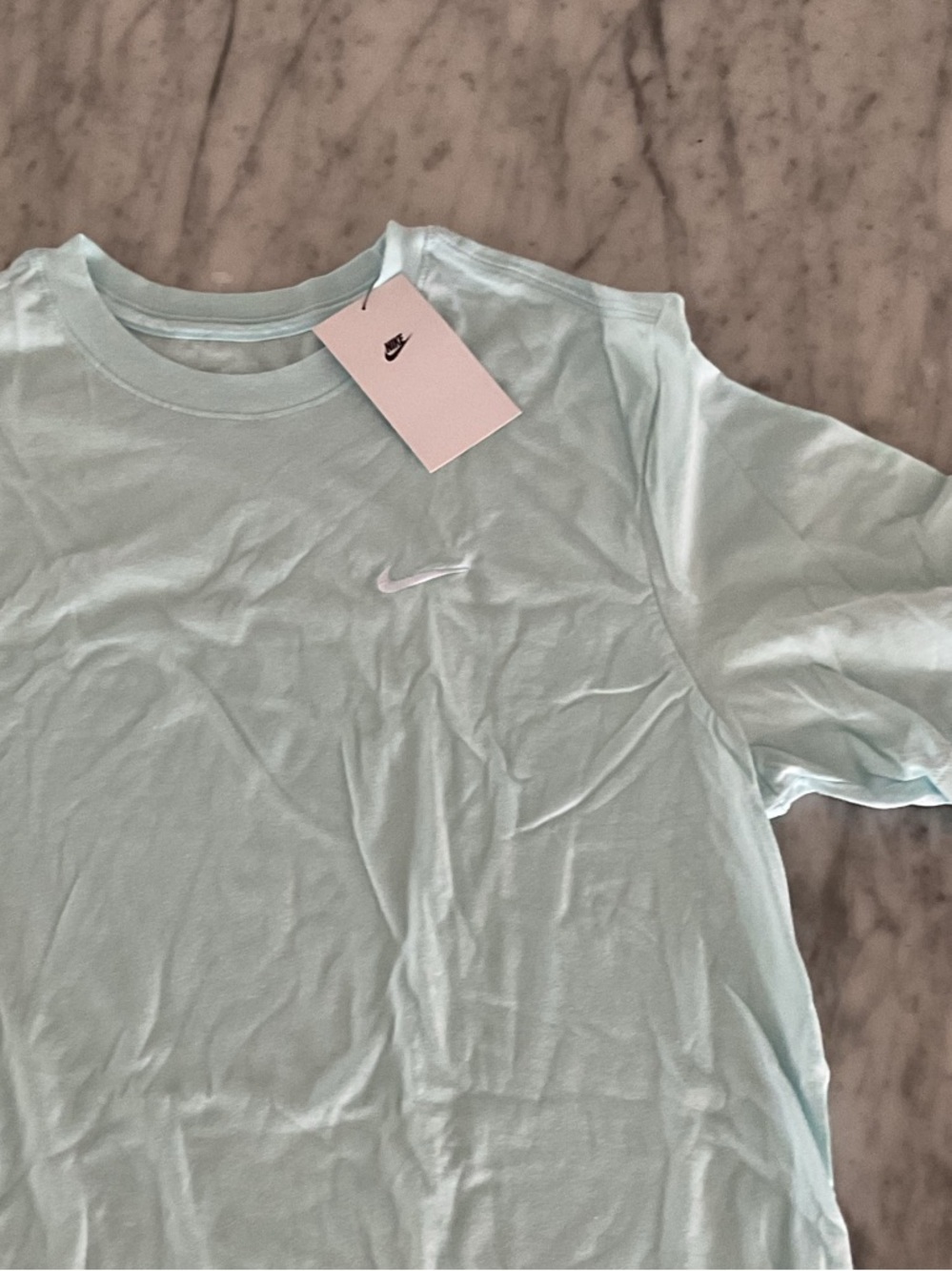 NWT Men’s Nike Light Blue Crewneck T-Shirt 100%Cotton - Picture 2 of 3
